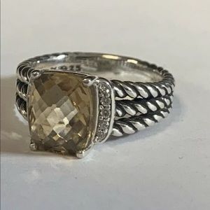 David Yurman morganite & Diamond Petite Wheaton